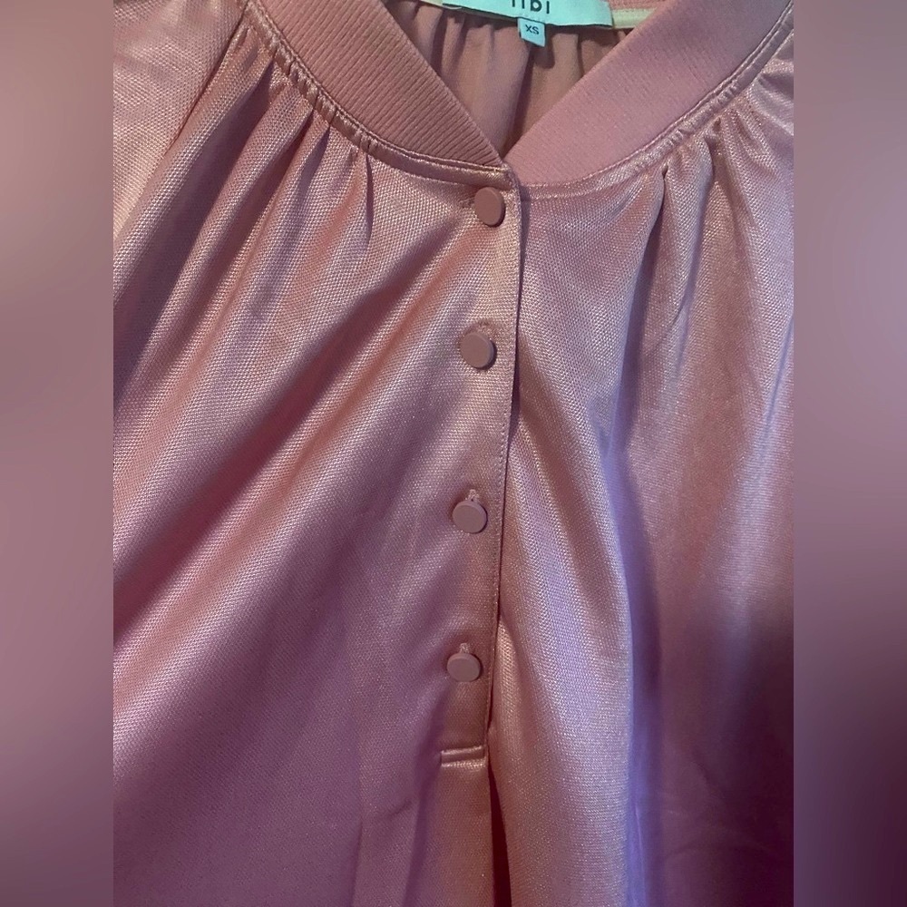 Tibi Blush Pink Satin Blouse - Picture 5 of 10